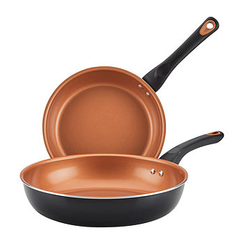  Non-stick Copper Square Pan with Ceramic Frying Pan Copper Oven  & Dishwasher Chef Square Fry Pan: Home & Kitchen