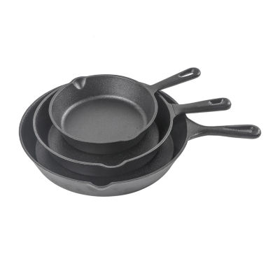 Commercial CHEF 10.5 Inch Preseasoned Cast Iron Round Griddle Pan