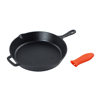 Lodge Cookware 12.5 Cast Iron Skillet Dual Handle, Color: Black - JCPenney