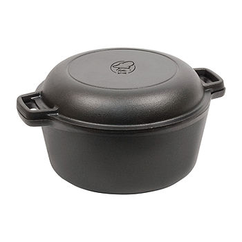 Commercial Chef Seasoned Cast Iron With Lid Dutch Oven CHFL508, Color:  Black - JCPenney