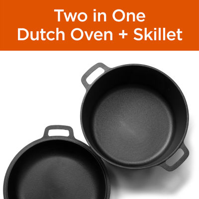 Commercial Chef Seasoned Cast Iron With Lid Dutch Oven