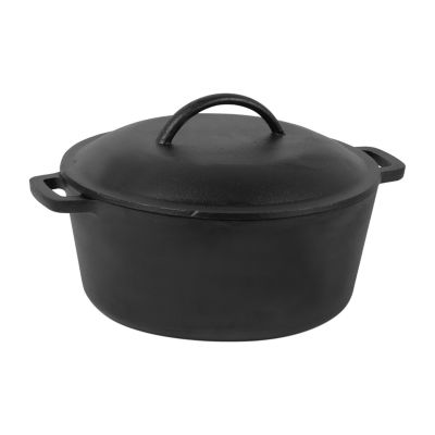 Lodge Cookware Cast Iron 6 Chef Style Double Dutch Oven, Color: Black -  JCPenney