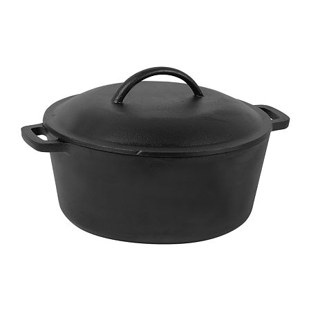 Commercial Chef 5 Quart Cast Iron Dutch Oven, One Size, Black