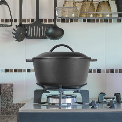 Smith & Clark Skull Cast Iron 3-qt. Dutch Oven with Lid, Color: Black -  JCPenney