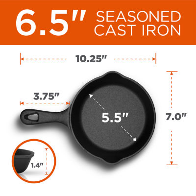 Commercial Chef Cast Iron 10.25 Skillet Black