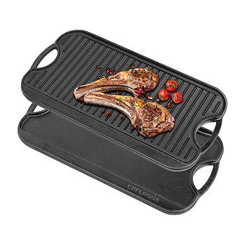 Reversible Cast Iron Griddle Grill Pan