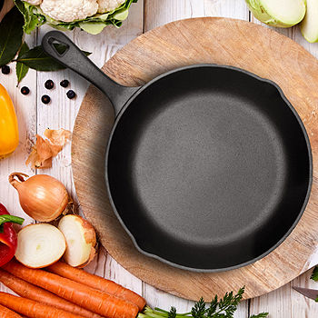  Commercial CHEF Cast Iron Skillet, 10.5” Square Pre