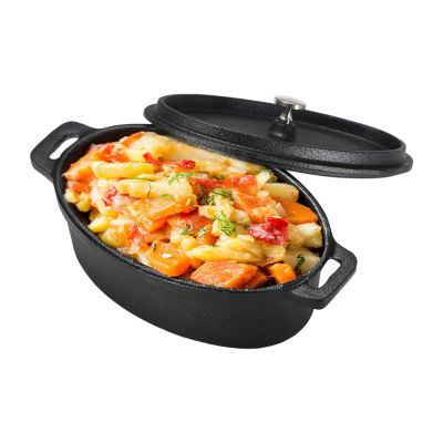 Commercial Chef 0.63 Qt Mini With Lid Casserole Dish