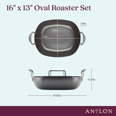 Anolon Advanced 16"X13" Non-Stick Roasting Pan with Rack