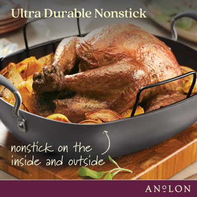 Anolon Advanced 16"X13" Non-Stick Roasting Pan with Rack