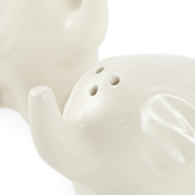 Distant Lands Figural Elephant Salt + Pepper Shakers