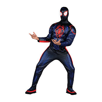Mens Miles Morales Qualux Costume - Spiderman, Color: Black - JCPenney