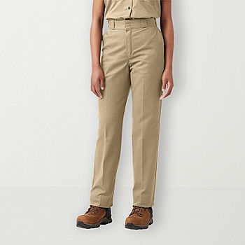 Dickies-Juniors Womens Mid Rise Straight Flat Front Pant, Color: Khaki -  JCPenney