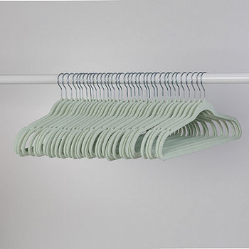 Honey Can Do Light Green Non-Slip Velvet Hangers 35-Pack HNG-09731, Color:  Green - JCPenney