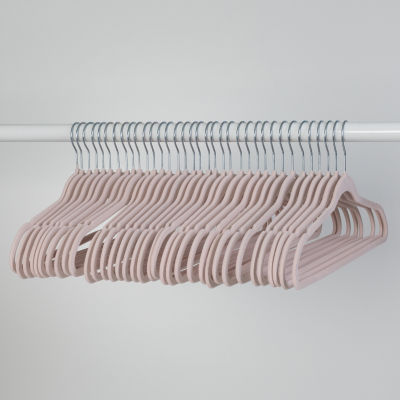 Honey Can Do Pink Non-Slip Velvet Hangers -Pack