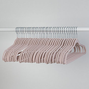 Honey Can Do Pink Non-Slip Velvet Hangers 35-Pack HNG-09733, Color