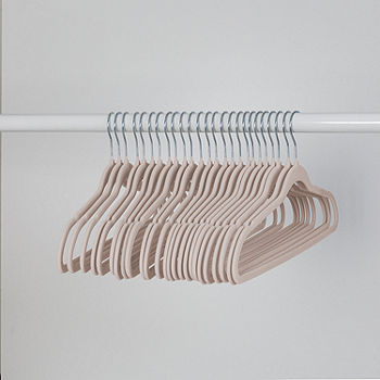 White 5 Collapsible Hangers and 50 Velvet Hangers (55-Piece Set)