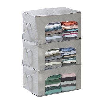 Honey Can Do Grey/Clear Clothes Storage Bags 3-Pack SFT-09800, Color: Grey  - JCPenney