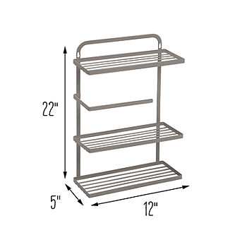 Honey Can Do Stackable Cabinet Shelf Helpers, Set of 2 - Gray