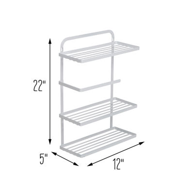 Honey Can Do White Spice Rack With Paper Towel Holder