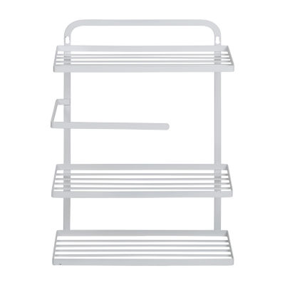 Honey Can Do White Spice Rack With Paper Towel Holder KCH09418, Color