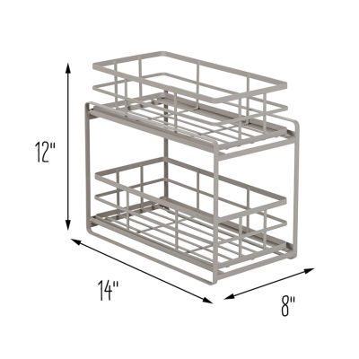 Honey Can Do Grey 2-Drawer Kitchen Pantry Organizer