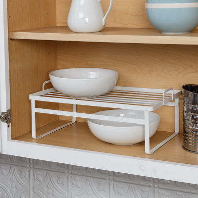 Honey Can Do White Stacking Cabinet Shelves 2-Pack