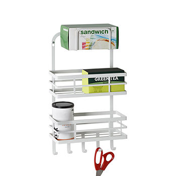 Honey-Can-Do White Steel Stacking Cabinet Shelf Organizers (2-Pack