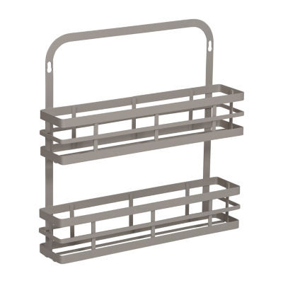 Honey Can Do Grey 2-Tier Cabinet Door Spice Rack