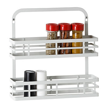 mDesign Bamboo Adjustable Expandable 3-Tier Spice Rack Pantry Organizer, Natural