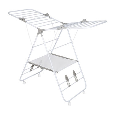 Honey Can Do White Gullwing Rolling Drying Rack