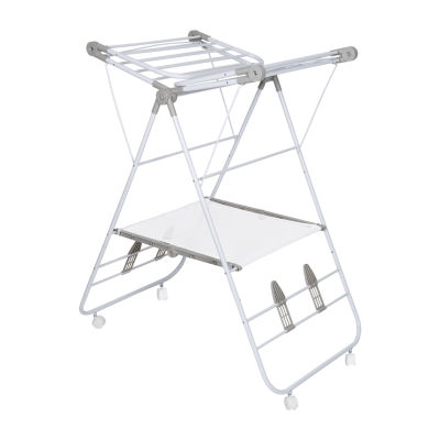 Honey Can Do White Gullwing Rolling Drying Rack