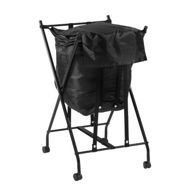 Honey Can Do Black No Bend Rolling Hamper