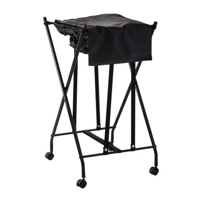 Honey Can Do Black No Bend Rolling Hamper