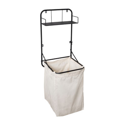 Honey Can Do Black Folding OverTheDoor Hamper HMP09788, Color Black