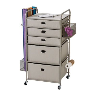 Honey Can Do Grey Gift Wrap Or Craft Storage Cart