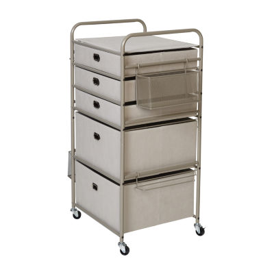 Honey Can Do Rolling Craft Storage Cart White