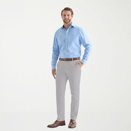 Collection By Michael Strahan Mens Straight Modern Fit Flat Front Pant, 42 30, Gray