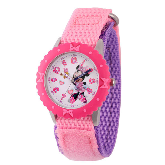 Disney Minnie Mouse Girls Pink Strap Watch Wds000161