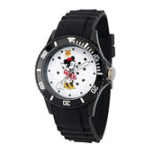 Disney Alice in Wonderland Womens Black Leather Strap Watch Wds000356 -  JCPenney