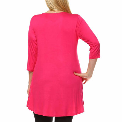 White Mark Plus Luna Womens Tunic Top