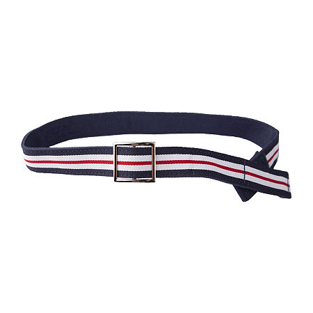 Myself Belts Little & Big Kids Unisex Striped Belt, 7-8, Blue