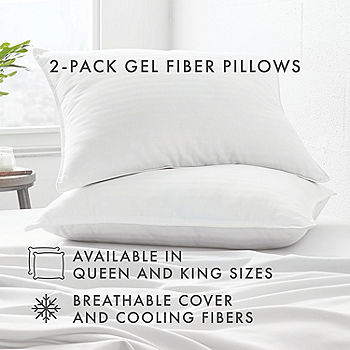 Home Collection 2 Pack Plush Down Alternative Gel Fiber Pillows King | Medium