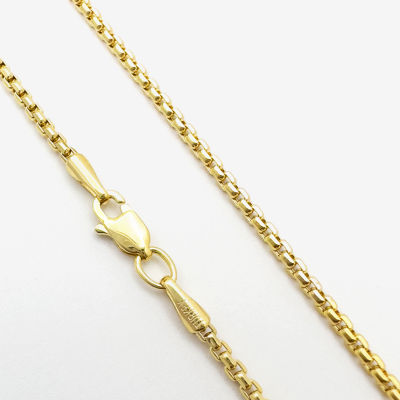 14K Gold Inch Hollow Box Chain Necklace