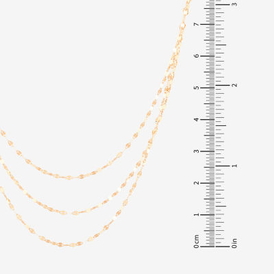 Womens 14K Rose Gold 18 Inch Link Necklace