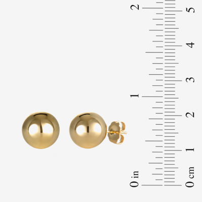 14K Gold 10mm Ball Stud Earrings