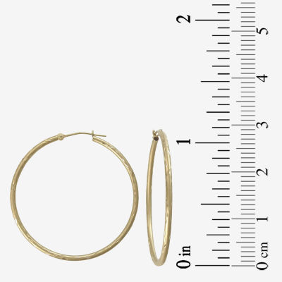 14K Gold 37mm Hoop Earrings