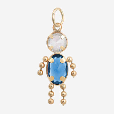 10K Gold March Birthstone Babies Boy Charm