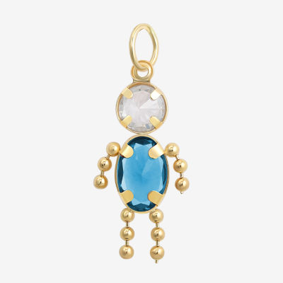 10K Gold December Birthstone Babies Boy Charm