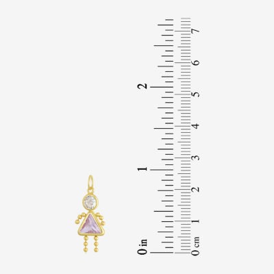 10K Gold June Birthstone Babies Girl Charm